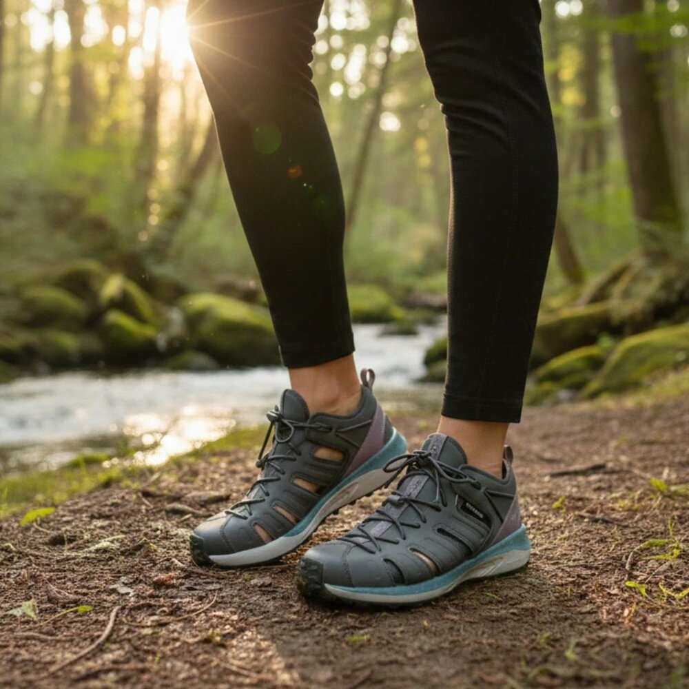NIB Columbia Women's Trailstorm H20 Shoe Sandal Size 10 Dark Grey Deep Wisteria